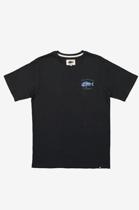 Just Another Fisherman Snapper Logo Tee - Black/Blue