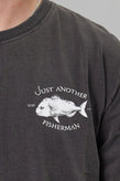 Just Another Fisherman Snapper Logo Tee - Aged Black / White