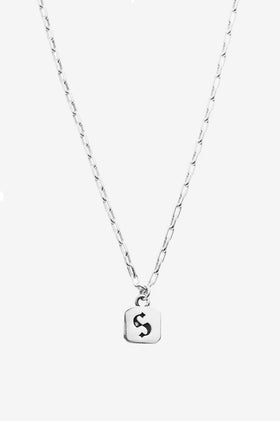 Stolen Girlfriends Club S-Logo Tag Necklace - Silver