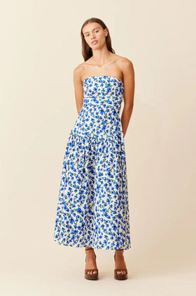 Ruby Trulli Maxi Dess - Blue Floral