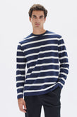 Assembly Tyler Stripe LS Tee - Navy/White