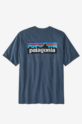 Patagonia P-6 Logo Responsibili Tee - Utility Blue