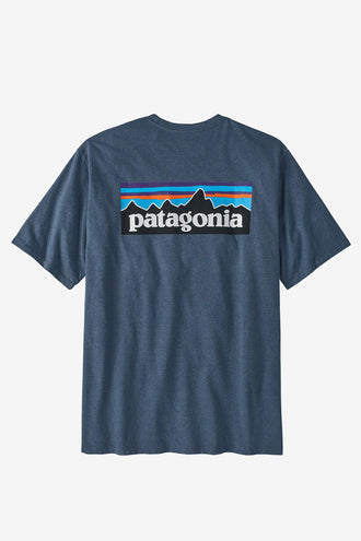 Patagonia P-6 Logo Responsibili Tee - Utility Blue