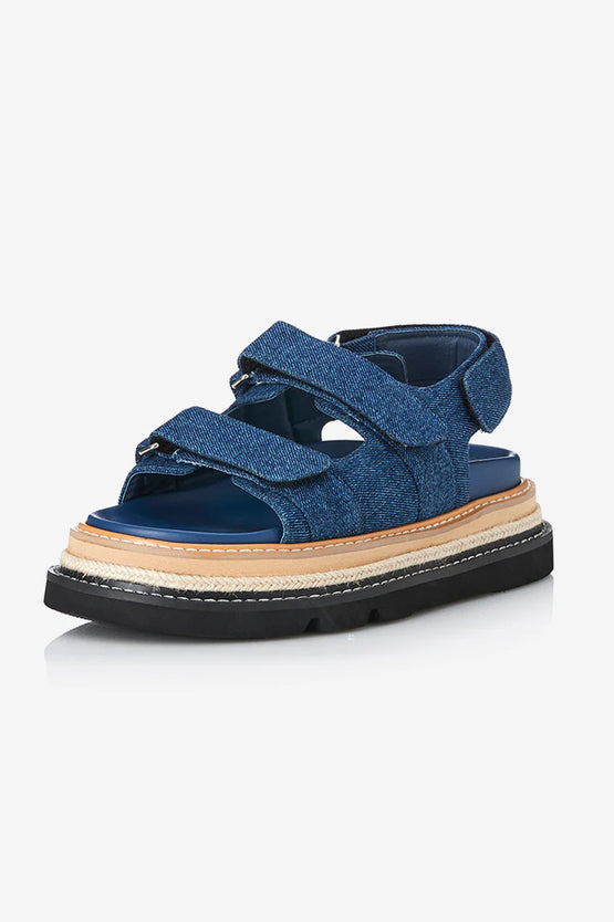 Dark best sale denim sandals