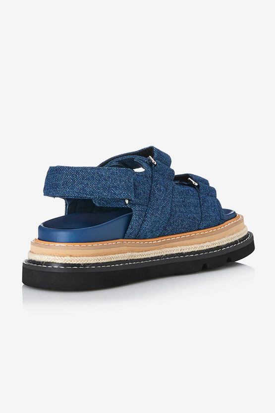 Dark denim online sandals