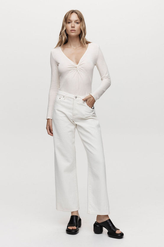 Marle Wide Leg Jean  - Ivory