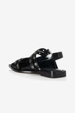 Alias Mae Zina Sandal - Black Crinkle Patent