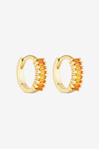 Porter Jewellery Gemini Huggies 8MM - Amber