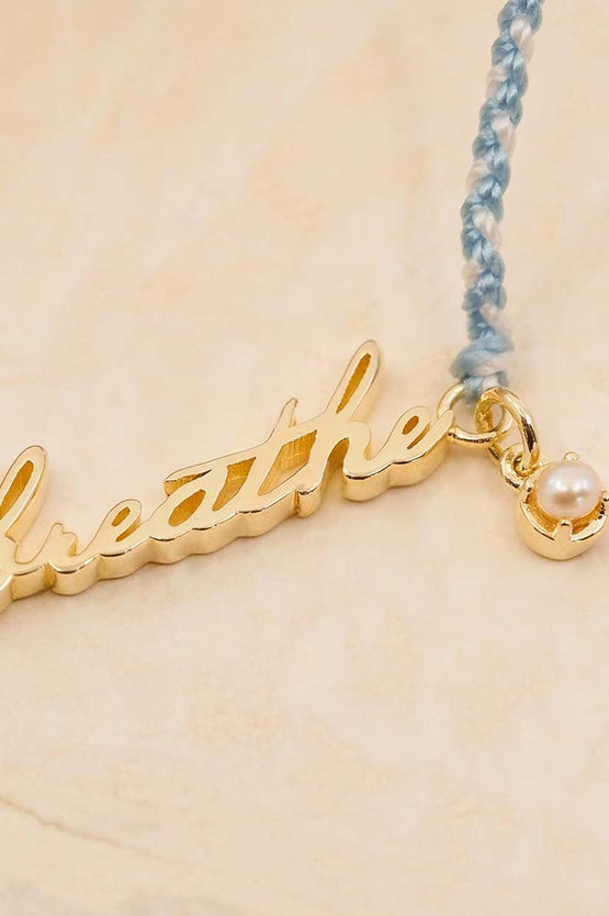 By Charlotte Breathe Cord Bracelet - Gold