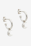 By Charlotte Waning Crescent Hoops - Silver