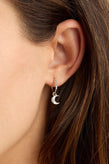 By Charlotte Waning Crescent Hoops - Silver